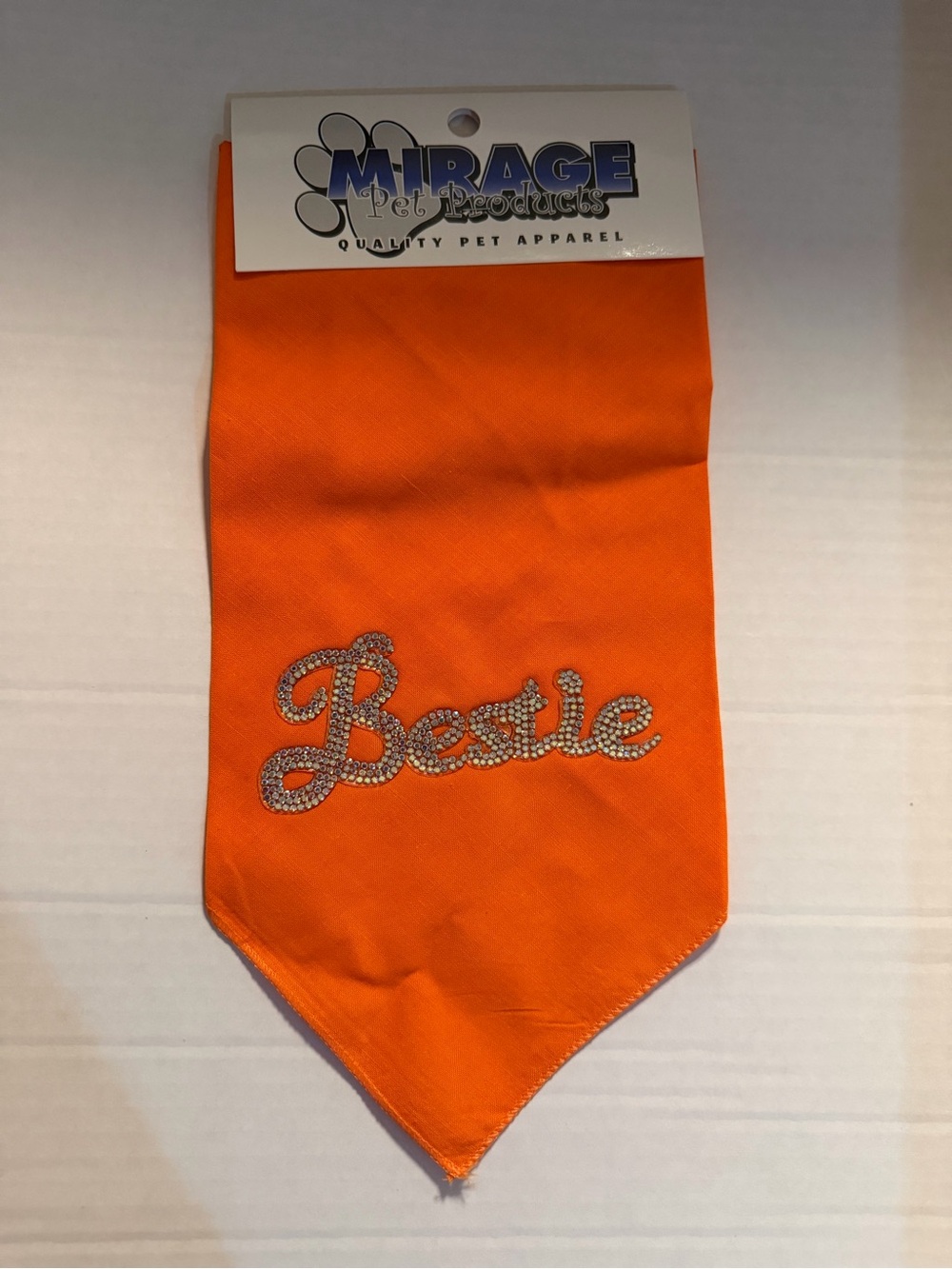 Mirage Pet Products Orange "Bestie" Dog Bandana